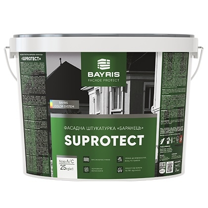 Фасадна штукатурка "SUPROTECT" - Баранець, TM Bayris. Силіконова (База A/C)