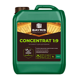 Біозахист для деревини "Concentrat 1:9" (Зелений)