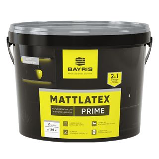 Фарба латексна для інтер'єрів і фасадів MATTLATEX PRIME